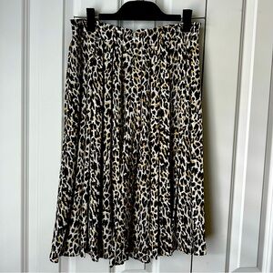J. Crew leopard print midi skirt